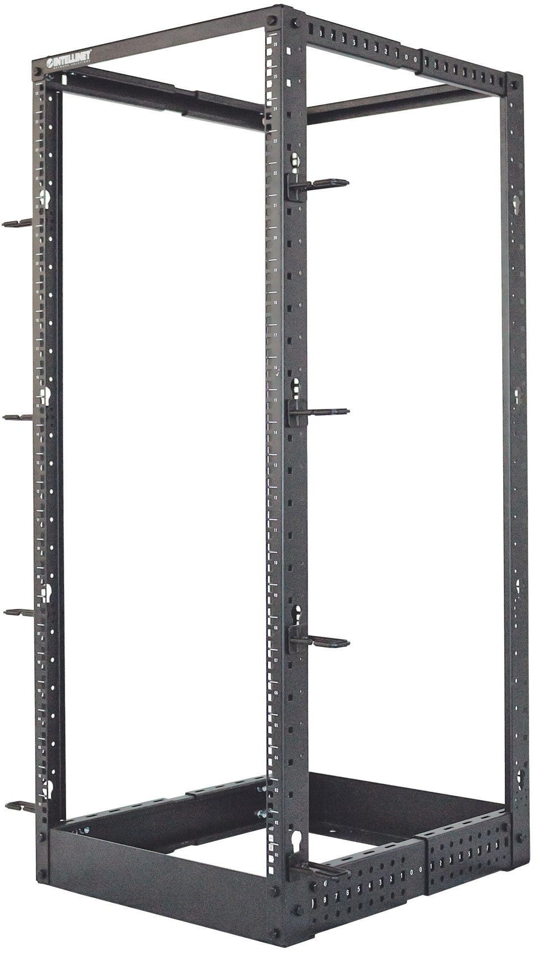 INTELLINET 48,3cm 19Zoll Laborgestell 26HE 4-Pfosten HxBxT 1296 x 515 x 559mm unmontiert schwarz