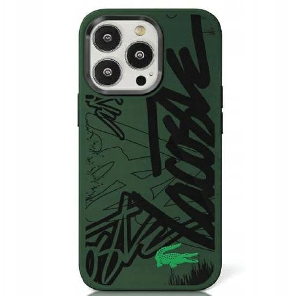 Lacoste LCHCP15XGRAK iPhone 15 Pro Max 6.7" czarny/black hardcase Silicone Graffiti