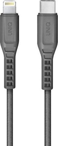 Kabel USB Uniq USB-C - Lightning 1.2 m Czarny (UNIQ127GRY)