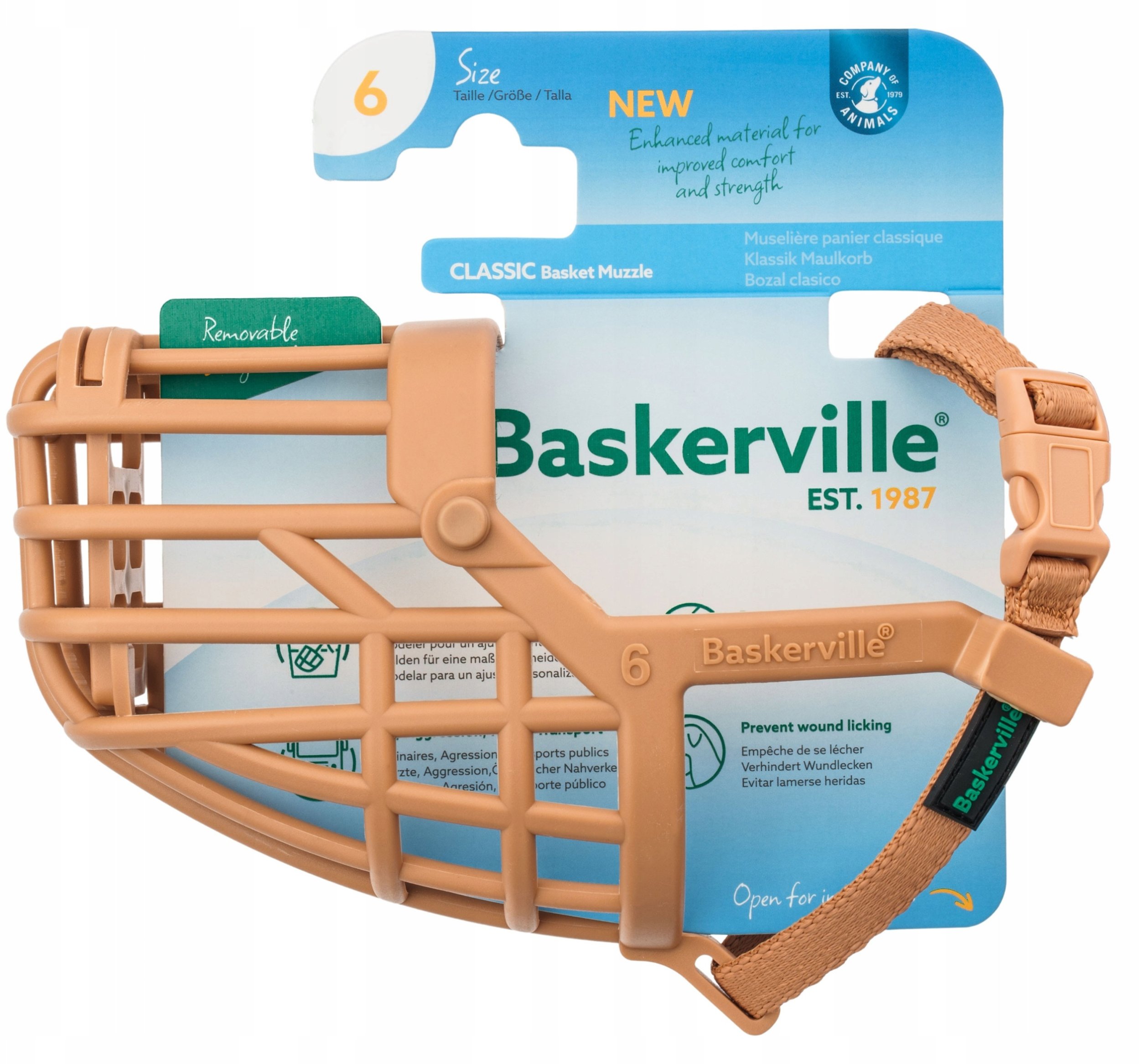 BASKERVILLE KAGANIEC CLASSIC 6 BEŻOWY dł. 6,5cm obwód 26cm