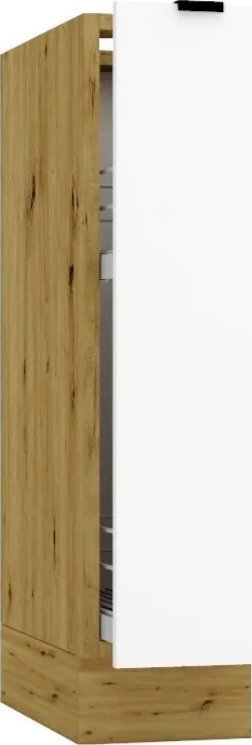 Szafka kuchenna stojąca CARGO GIANNA D20 biała alaska/dąb artisan z koszem STOLKAR