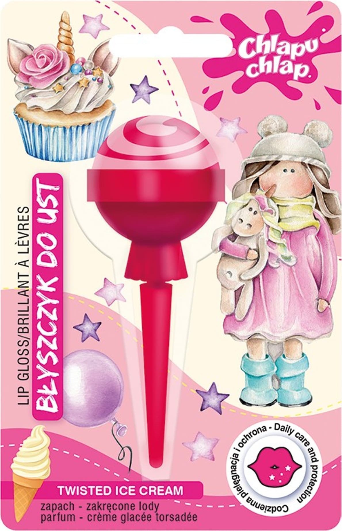 Chlapu Chlap CHLAPU CHLAP Błyszczyk do ust Lizak - zakręcone lody 8ml