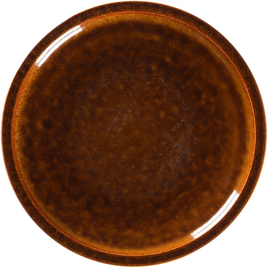 STONE Talerz płaski 16 cm bursztynowy