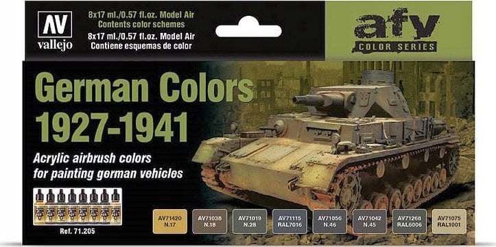Vallejo 71205 Zestaw farb MODEL AIR - GERMAN COLORS 1927-1941
