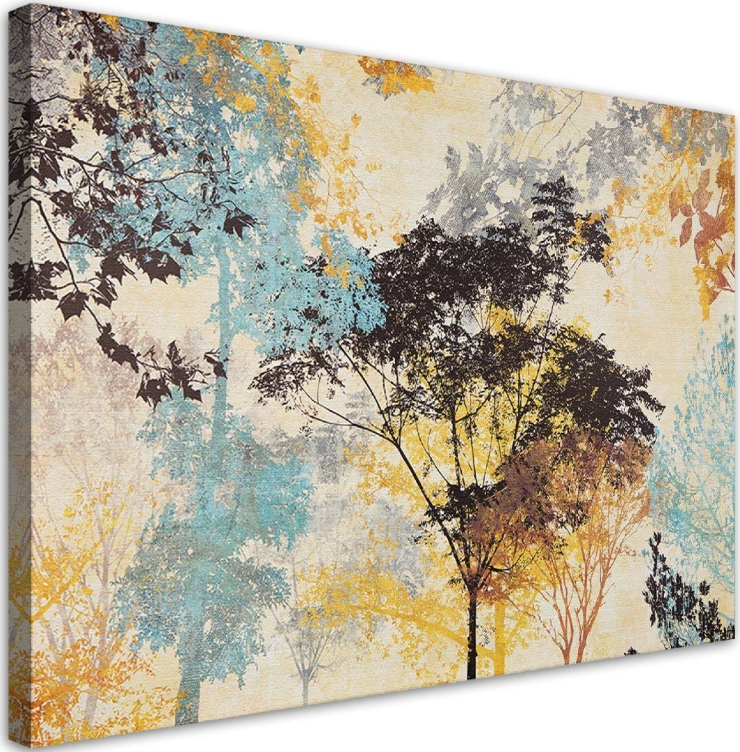 Feeby Obraz na płótnie, Kolorowe drzewa abstrakcja - 120x80