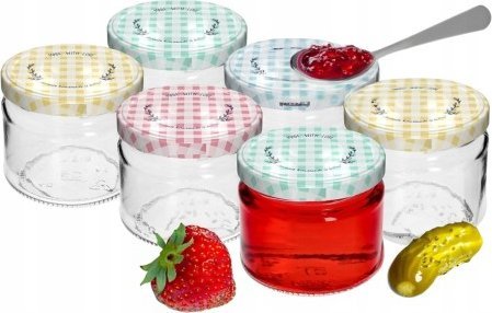 Browin Słoiki na dżemy z zakrętkami 6 szt 330 ml