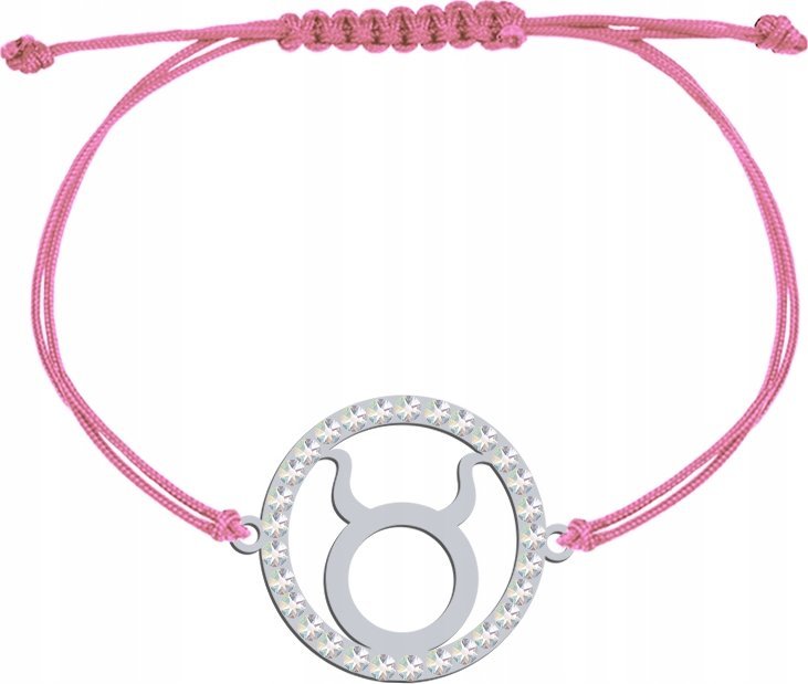 Radziszewska Jewellery Bransoletka Srebrna Znak Zodiaku Byk Sznurek 925 Prezent DEDYKACJA