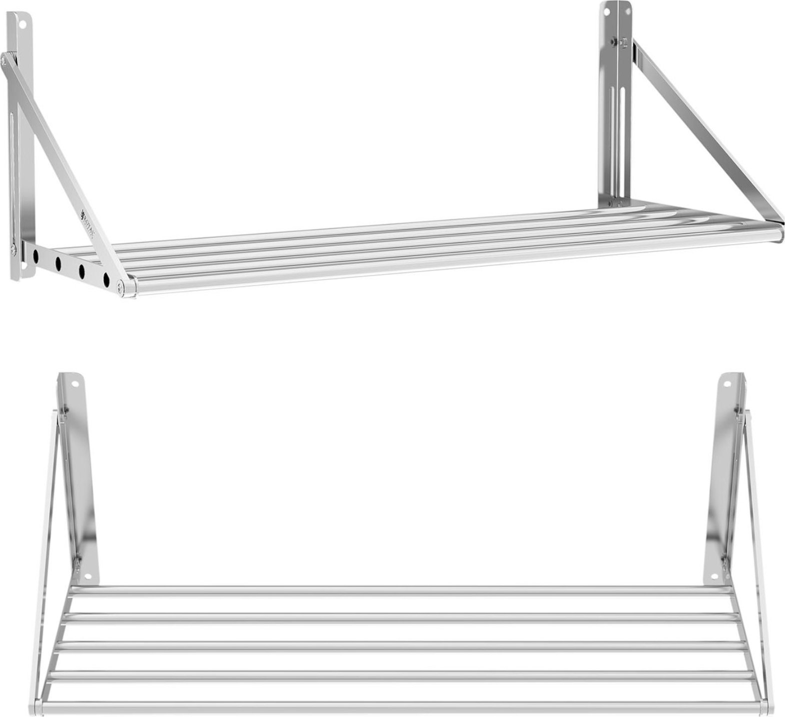 Royal Catering Półka ścienna składana ze stali nierdzewnej do 40 kg 100 x 45 cm Półka ścienna składana ze stali nierdzewnej do 40 kg 100 x 45 cm