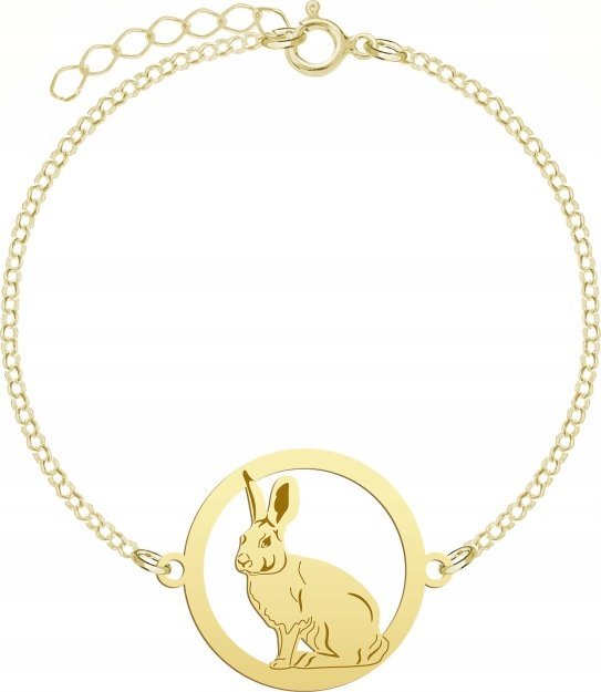 Radziszewska Jewellery Pozłacana Bransoletka ZAJĄC DEDYKACJA GRAWER