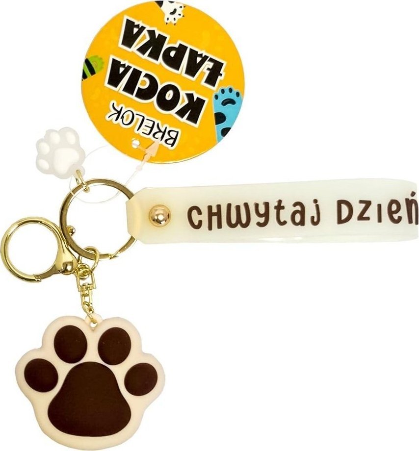 Brelok kocia łapka beżowy