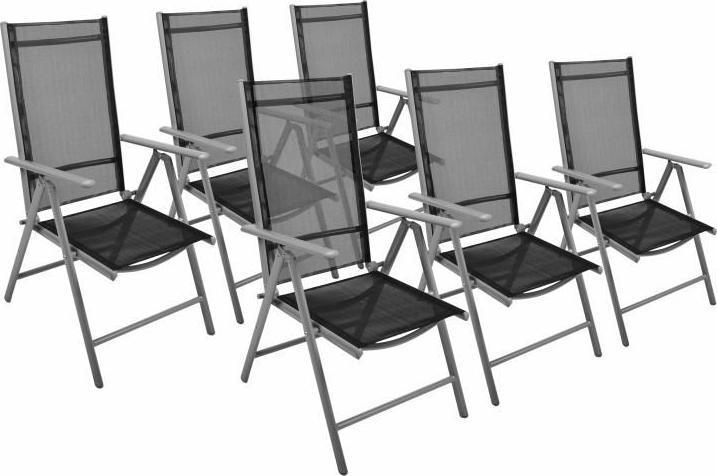 Garthen Zestaw 6 krzeseł ogrodowych GARTHEN - czarny