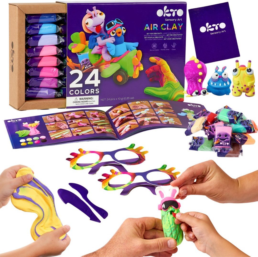 Zestaw lekkiej ciastoliny 24 kolorów 70150