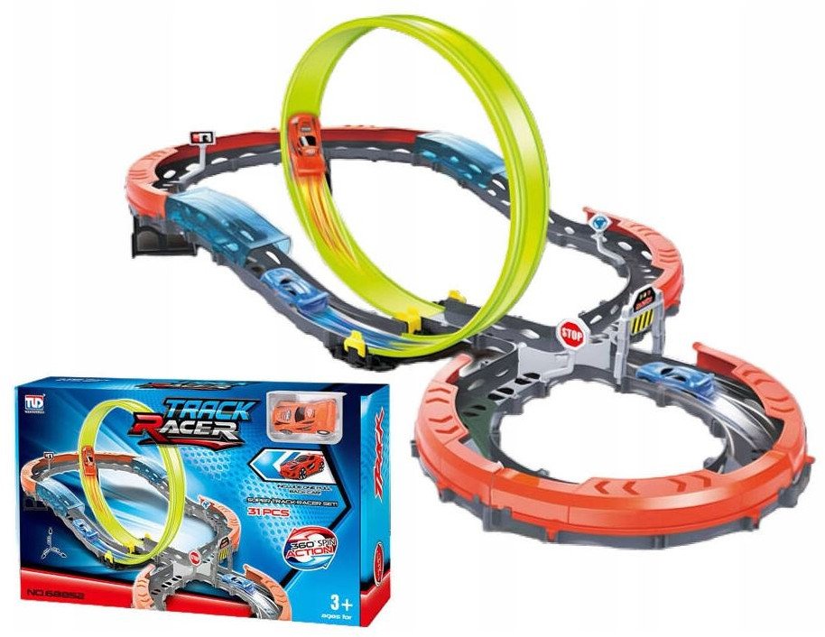 TOR WYŚCIGOWY PĘTLA DLA SAMOCHODZIKÓW AUTO AUTKA 3+ NAPĘD