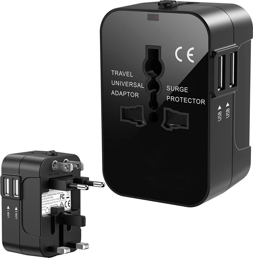 Verk Adapter przejściówka wtyczka gniazdo uk usa eu aus uniwersalna 2x usb świat Adapter przejściówka wtyczka gniazdo uk usa eu aus uniwersalna 2x usb