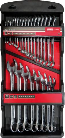 Modeco Zestaw kluczy płasko-oczkowych 6-32mm 25szt. (MN-51-255)