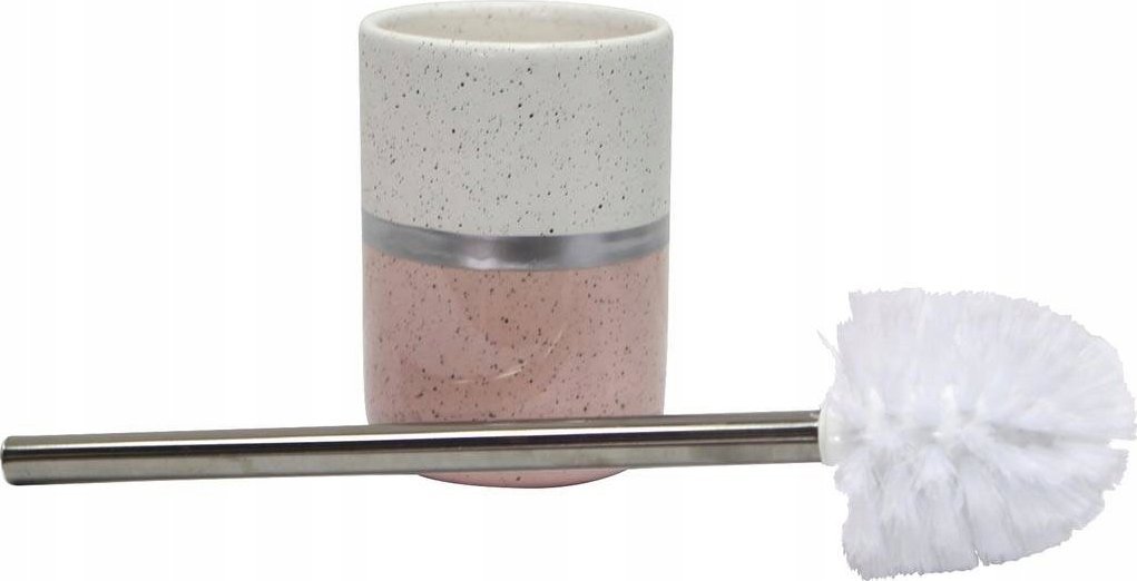 Douceur d`Interieur Szczotka do WC z ceramicznym pojemnikiem, różowy, 9,5 x 38 cm