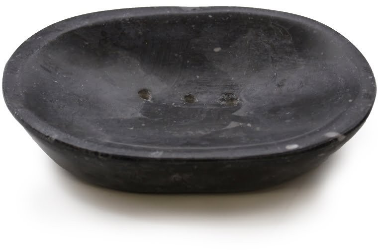 Kamienna mydelniczka - Czarny Marmur Owal