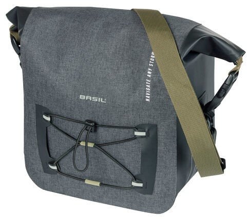 Torba na kierownicę BASIL NAVIGATOR STORM KF HANDLEBAR BAG 10-11L, wodoodporna, grey black (NEW)