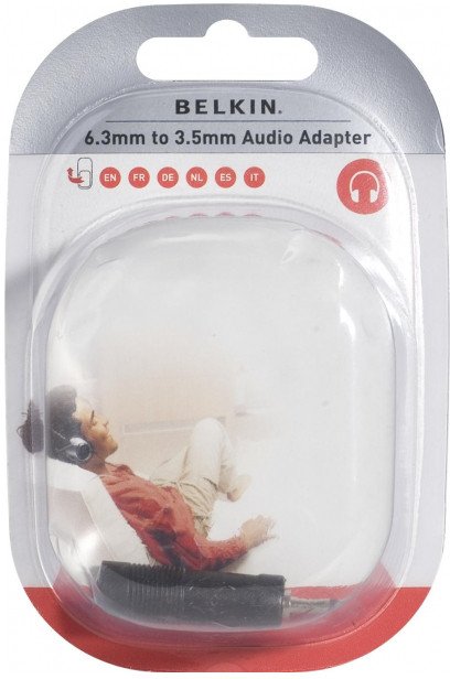 AU Adapter Jack 3.5/6.3, Mono-M/6,3mm STR-F F8V3263Aea