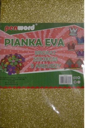 Polsirhurt Pianka eva 20x30 brokat złota a"5