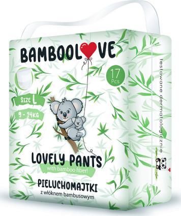 Bamboolove Pieluchy Lovely Pants L, 9-14 kg, 18 szt.