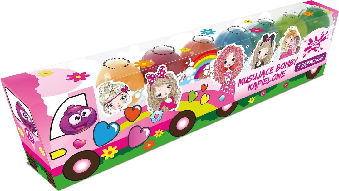 Chlapu Chlap Musujące bomby do kąpieli party truck 1op.-7szt
