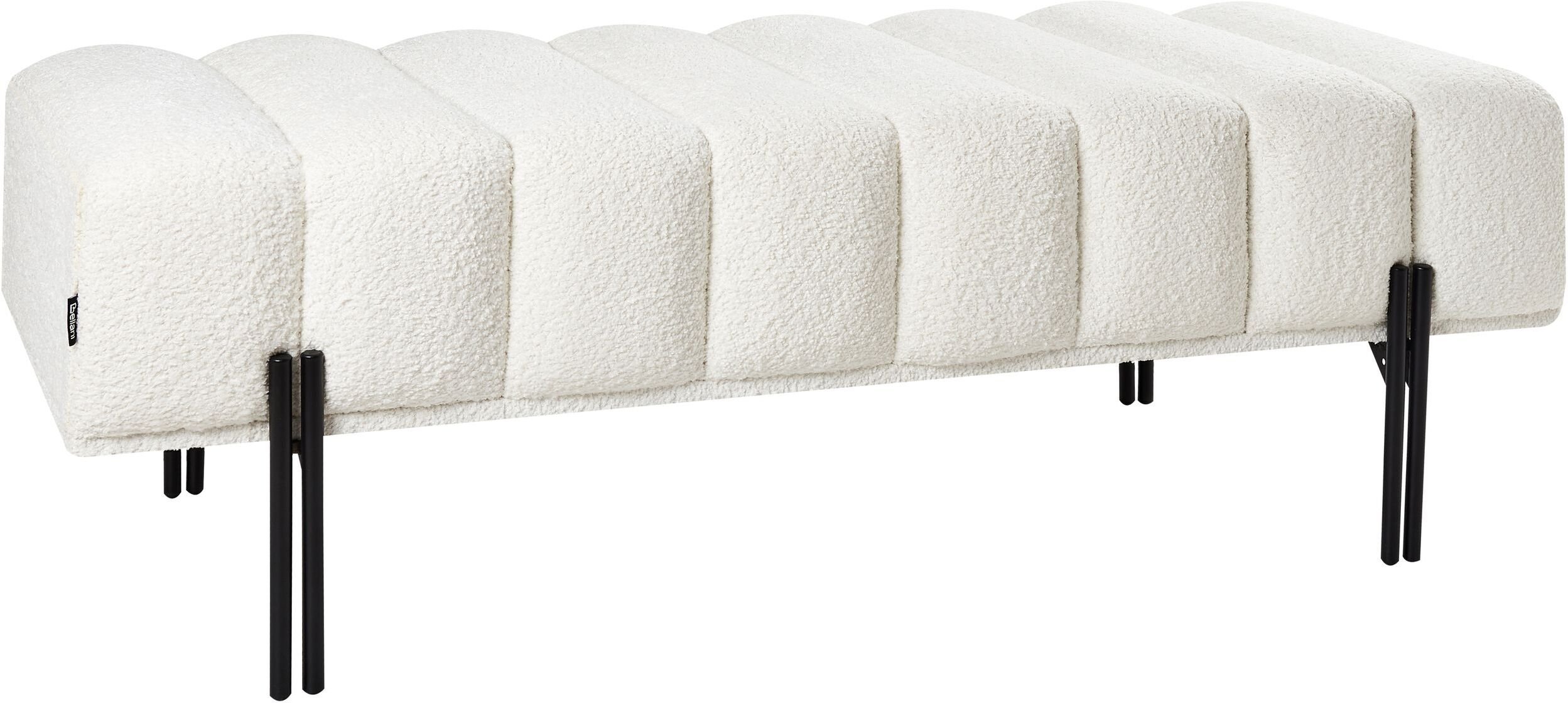 Beliani Ławka CAREY Szenilowa złamana biel