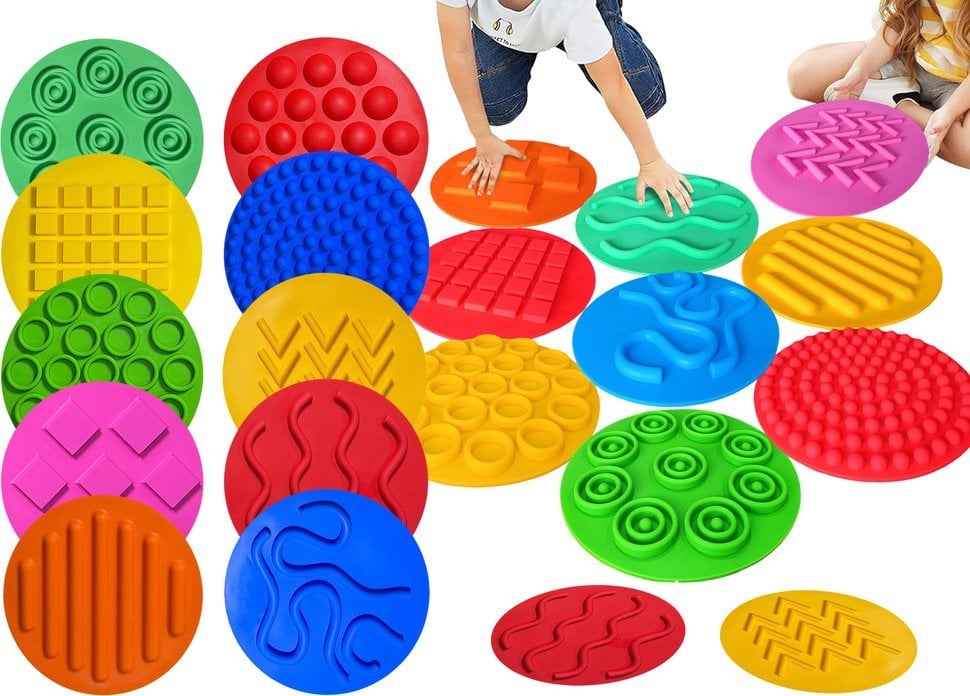Sylikonowe Dyski Plansze Sensoryczne Kolorowe 10cm