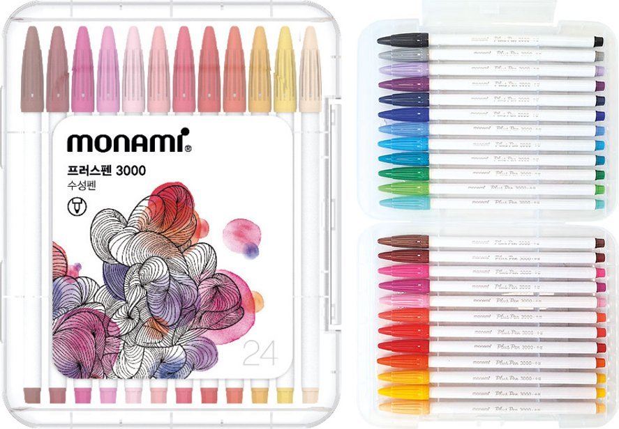 Monami Cienkopis Plus Pen 3000 Zestaw 24 Kolory Monami