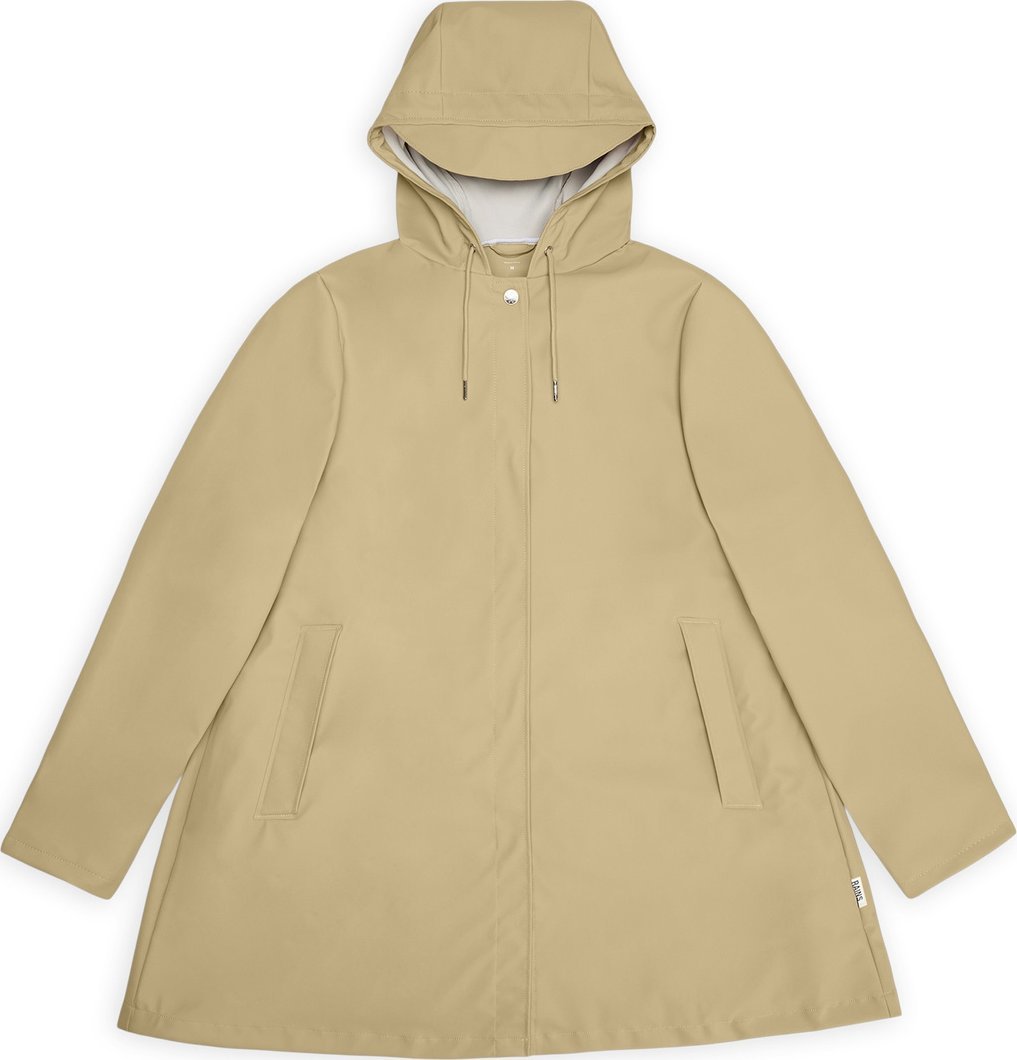 Rains damski płaszcz przeciwdeszczowy A-LINE W JACKET W3 18050 24 SAND XS