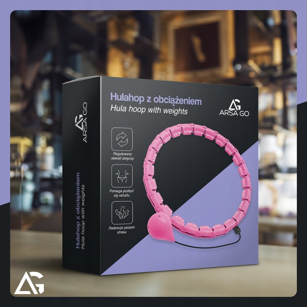 Hula hop z wypustkami ARSA GO 46 cm wielokolorowy