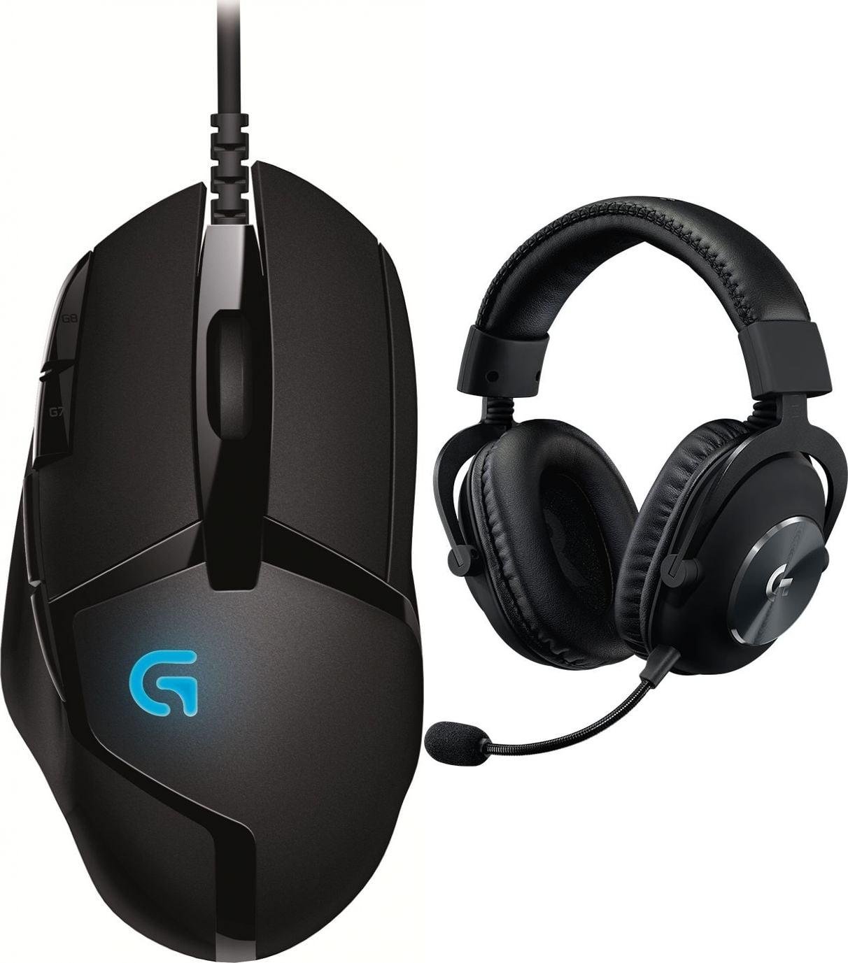Mysz Logitech G402 Hyperion Fury (910-004067) + G Pro X Czarne (981-000818)