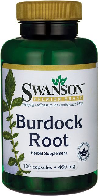 Swanson Swanson - Korzeń Łopianu, 460mg, 100 kapsułek