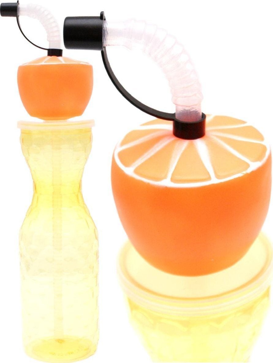 BIDON BUTELKA SPORTOWA ZE SŁOMKĄ - ŻÓŁTY