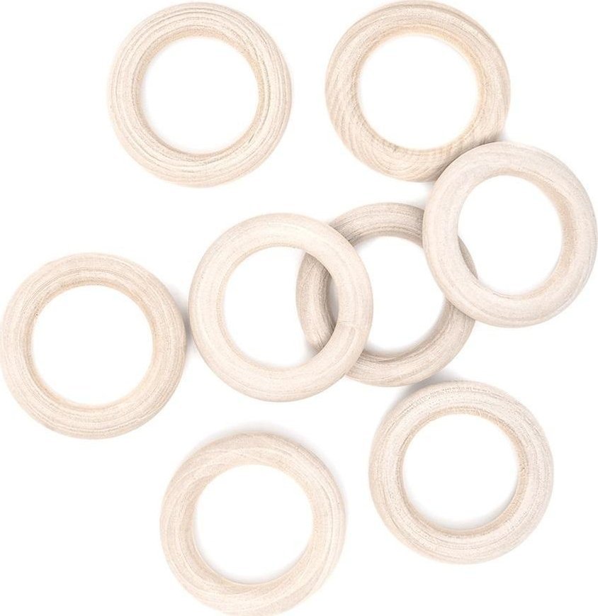 Drewniane kółko do makramy 45mm 8szt