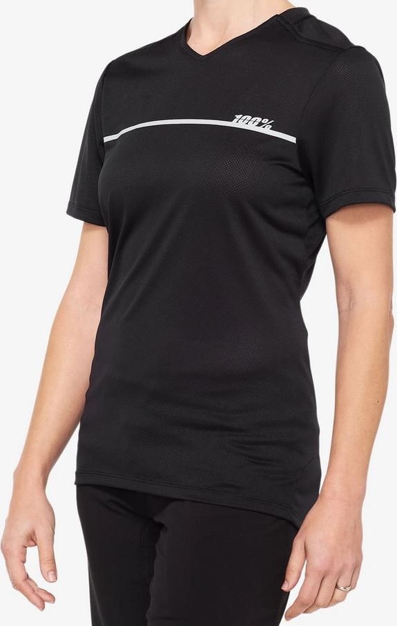 100% Koszulka damska 100% RIDECAMP Women's Jersey krótki rękaw black grey roz. XL (NEW 2021)
