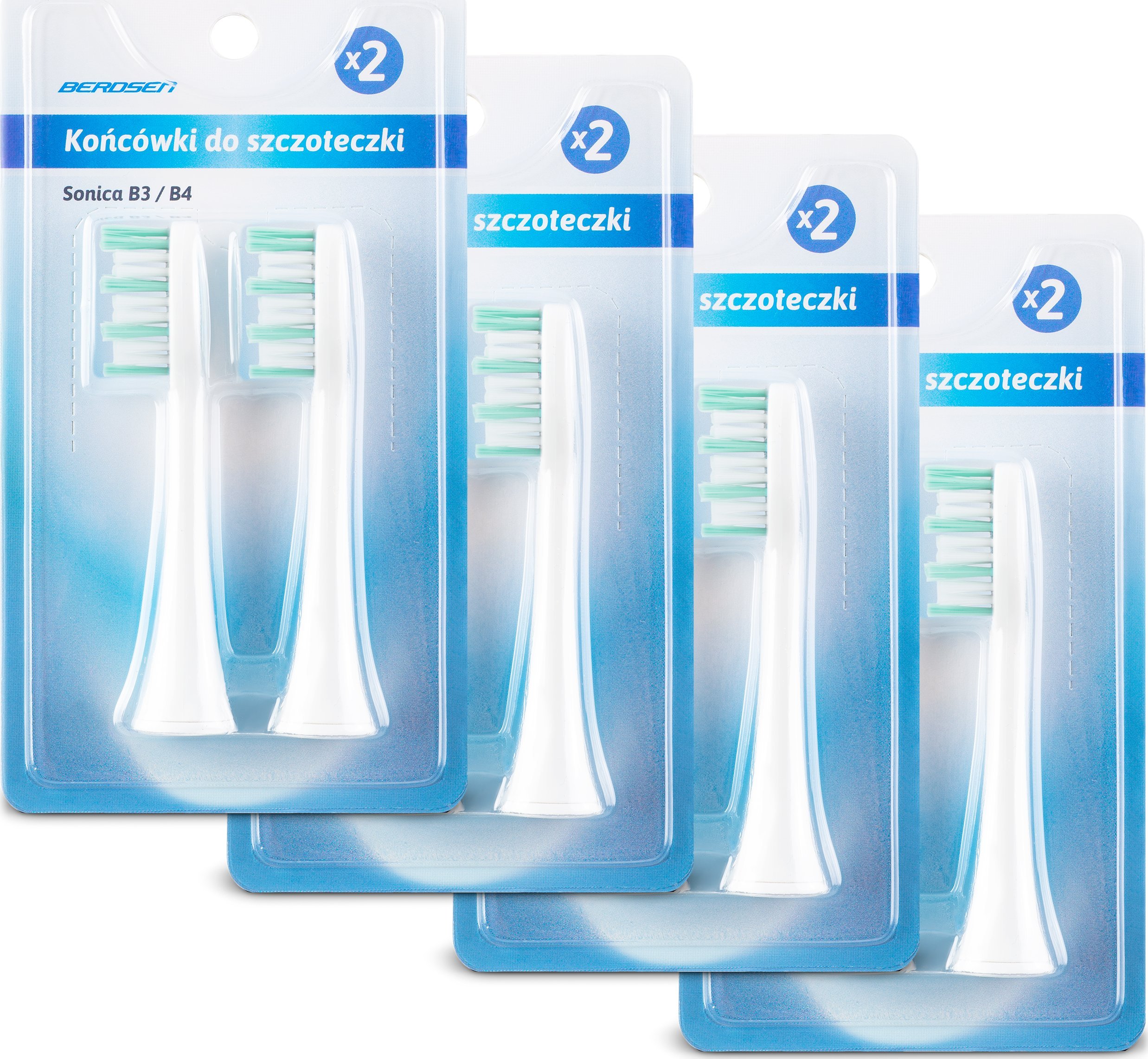 Końcówka Berdsen KOŃCÓWKI DO SZCZOTECZKI SONICZNEJ BERDSEN 8 SZT.