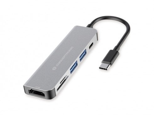 CONCEPTRONIC Dock USB-C->HDMI,2xUSB-A,SD/TF,100WPD,+ 15cm gr