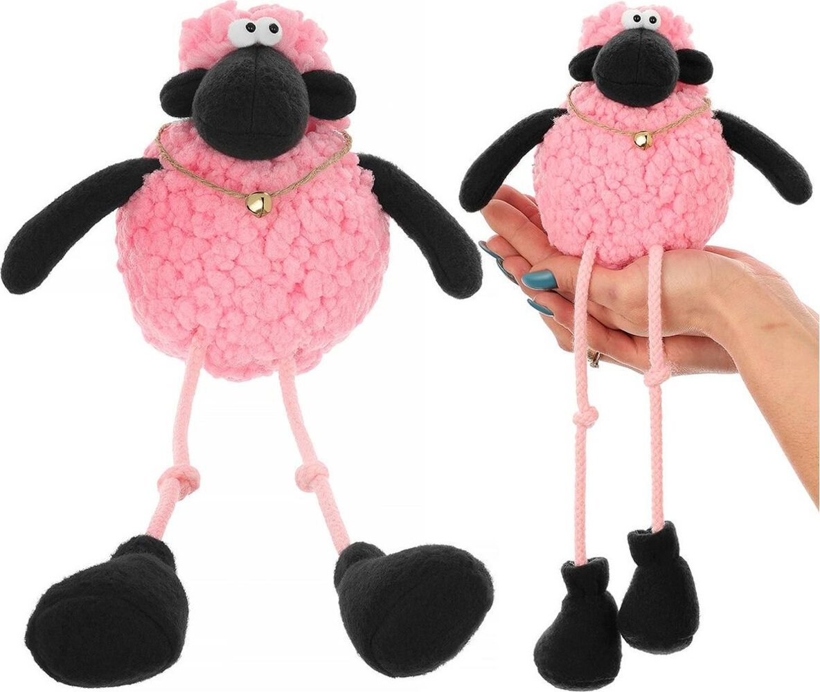 Saska Garden BARANEK SIEDZĄCY RÓŻOWY 10+25CM DEKORACJA WIOSENNA