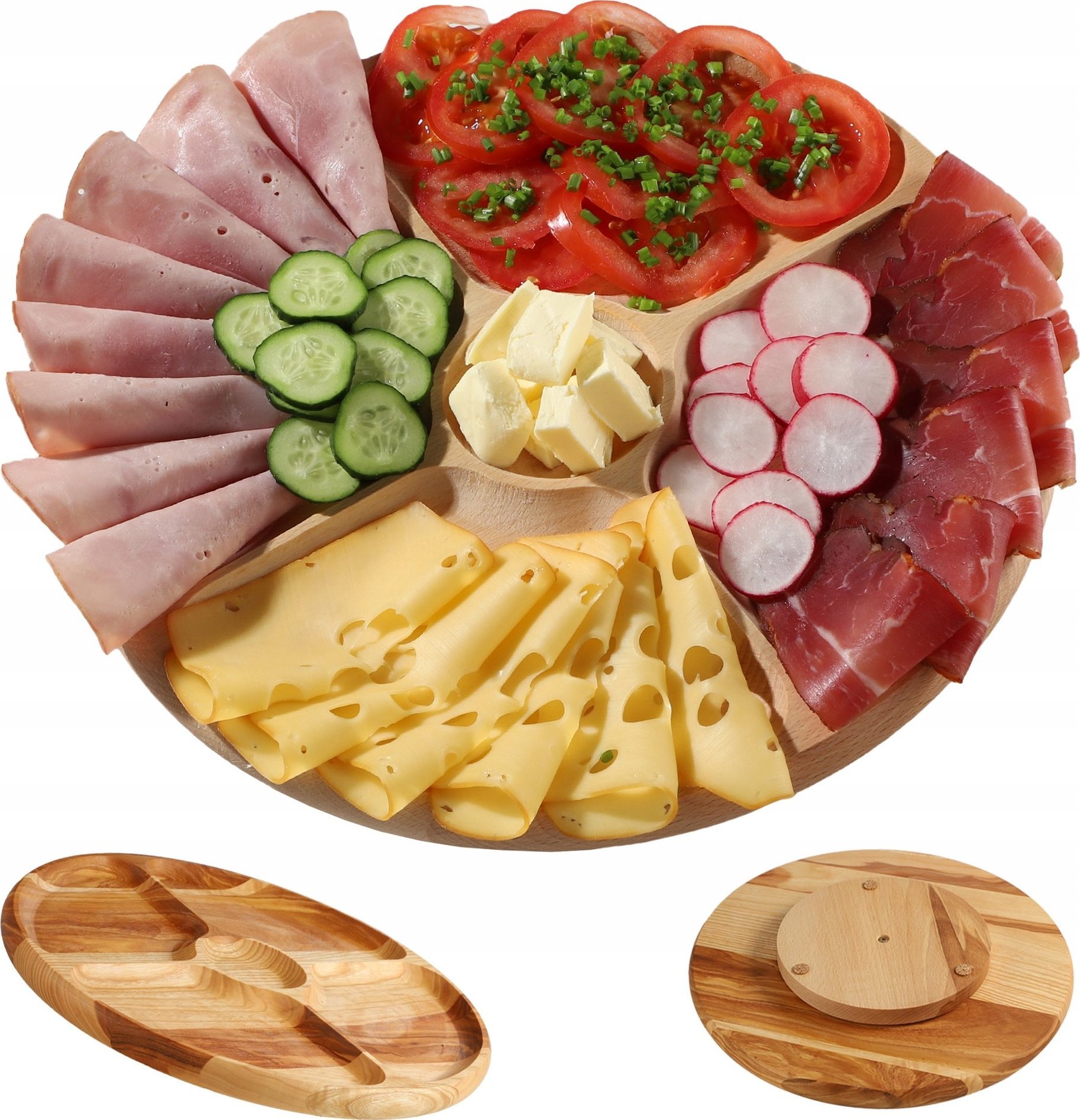 Kadax Kadax Deska Obrotowa do Serów Przekąsek Taca 4-Kom