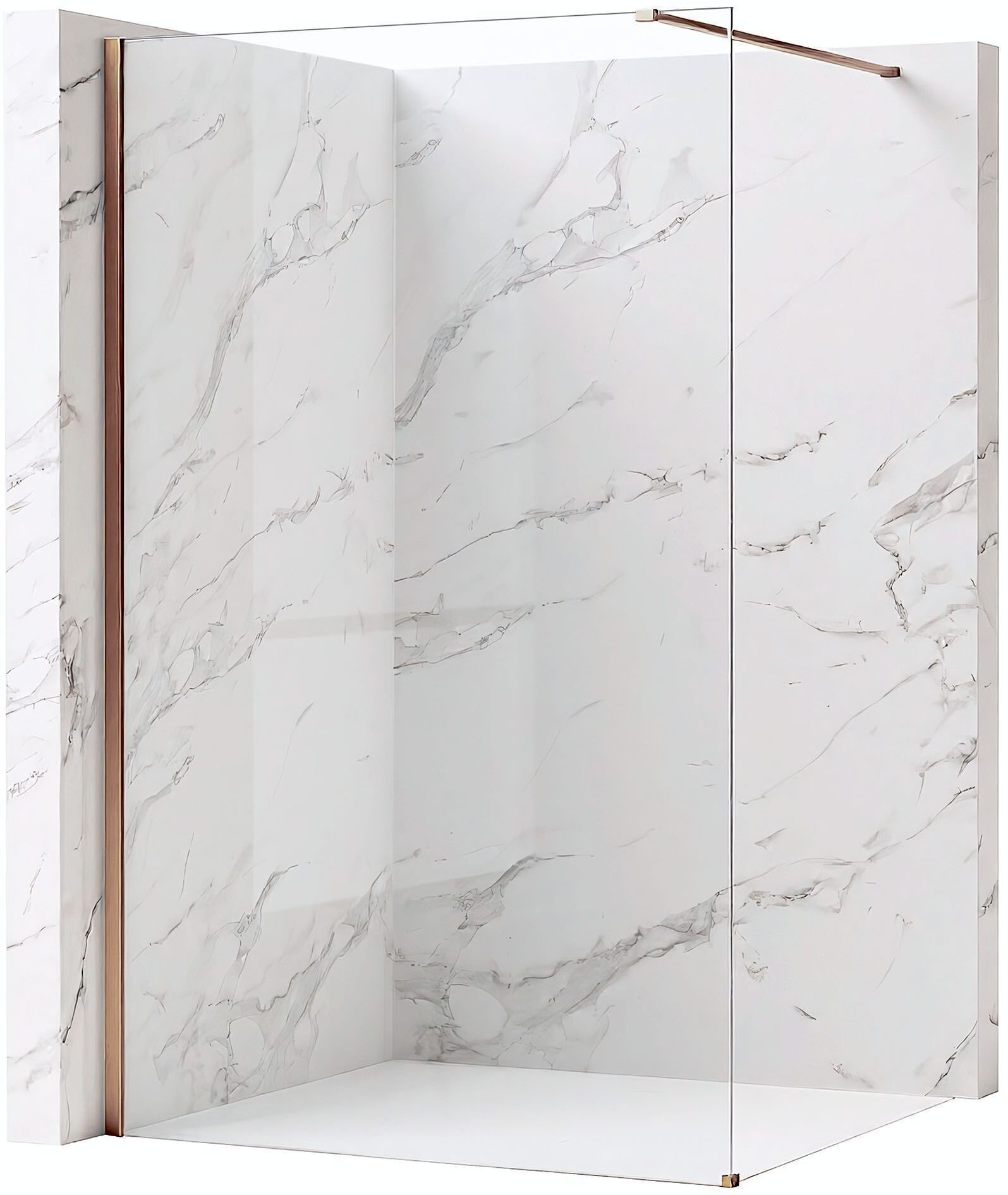 Rea Kabina prysznicowa Walk-In Flexi Transparent / Brush Copper 140