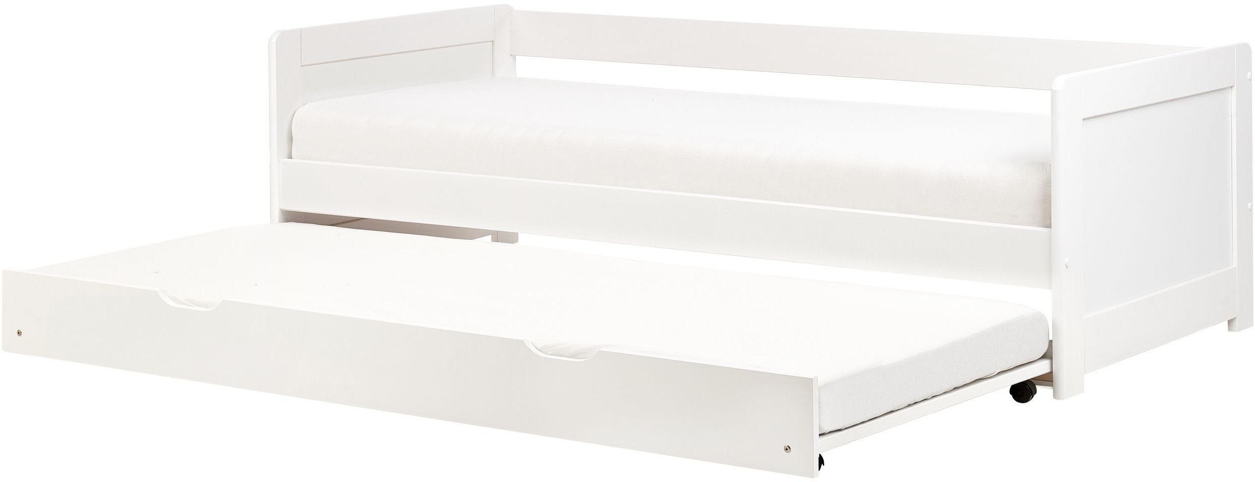 Łóżko wysuwane Drewno GRAVELINES 90 x 200 cm Biały