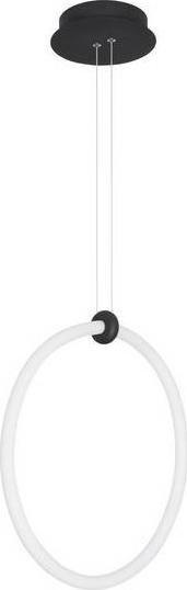 Lampa wisząca Luces Exclusivas Wisząca LAMPA ring COLON LE41608 Luces Exclusivas metalowa OPRAWA pierścień ZWIS LED 21W 3000K okrągy czarny