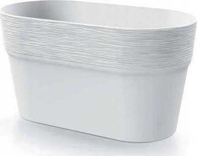 Prosperplast Doniczka plastikowa owalna biała 27,5 cm Furu