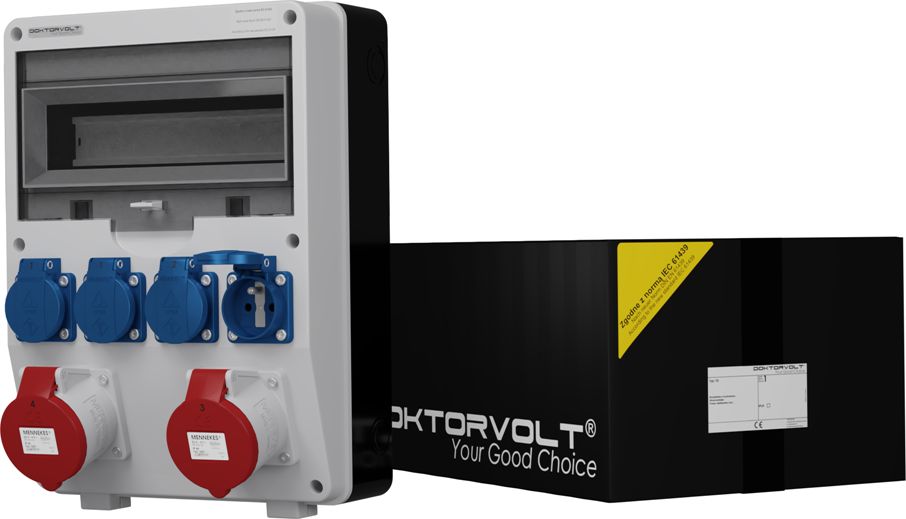 Doktorvolt Rozdzielnica budowlana TD 2x32A 4x230V gniazda Mennekes Doktorvolt 2435