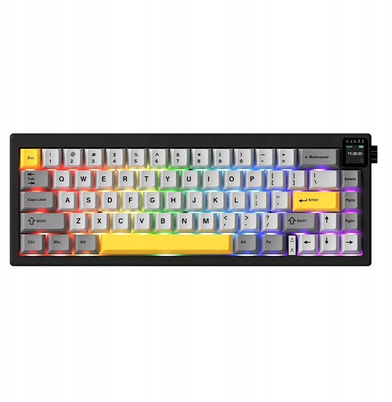 Klawiatura gamingowa mechaniczna AK650 Dream Weaver Switch -Black-Gray-Yellow- 3 Model-With Screen RGB