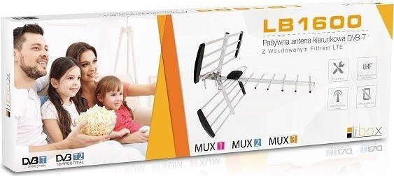 Antena RTV Libox Antena kierunkowa 16-el. pasywna DVB-T Z FILTREM LTE LIBOX LB1600