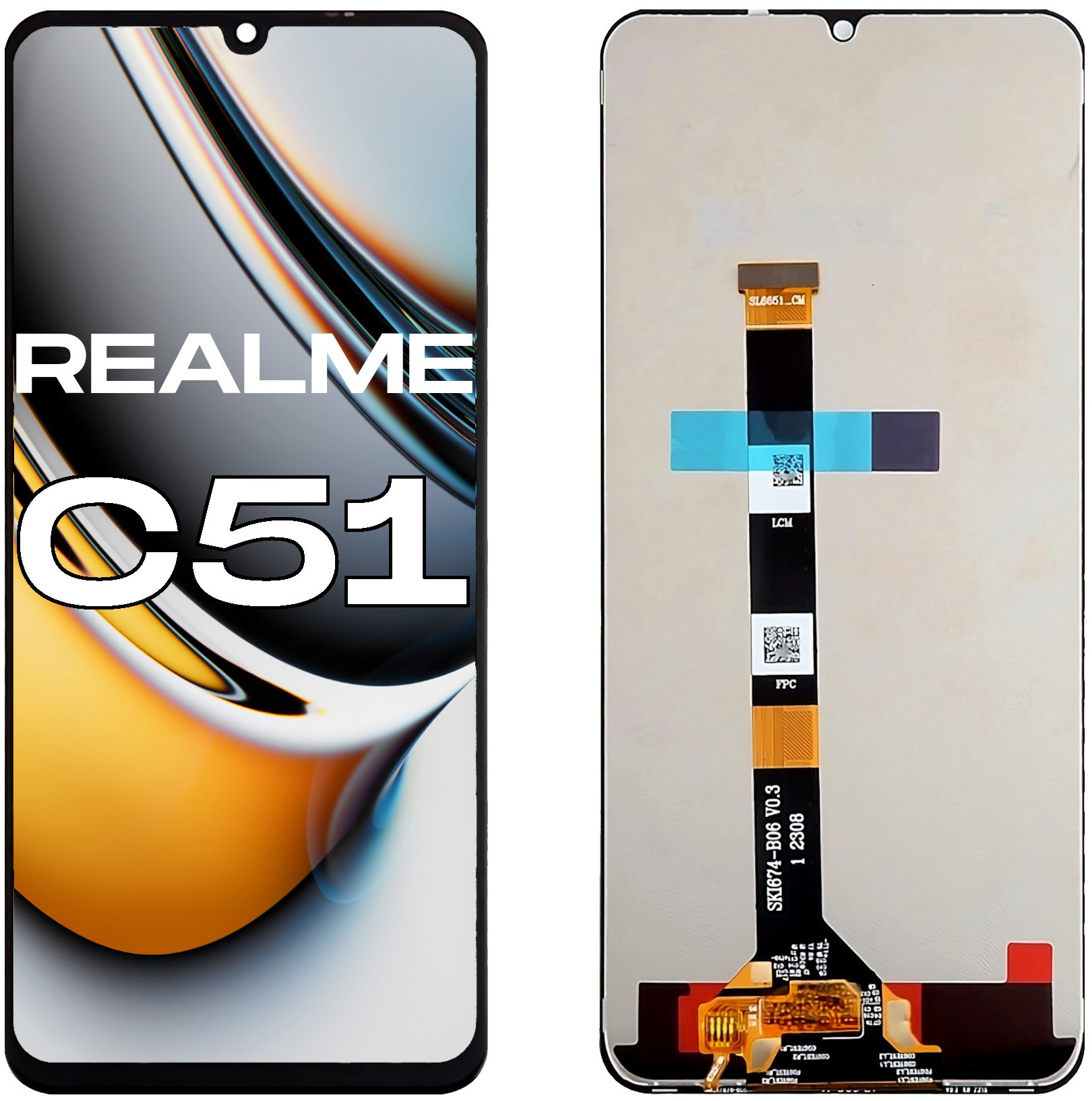 Wyświetlacz do Realme C51 LCD RMX3830 Ekran