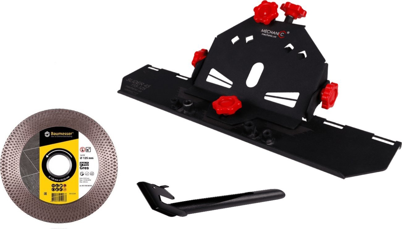 Distar Zestaw SLIDER 45 v 2.0 + Tarcza BAUMESSER PRO GRES 125mm 1A1R