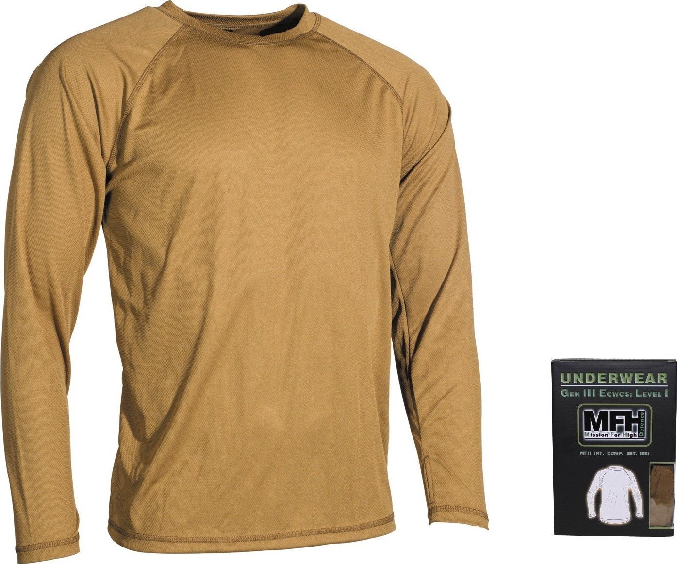 MFH Koszulka termoaktywna Level I US coyote III Gen 3XL
